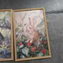 Nursery Woodland Animal Wall Art Vintage Forest Animal Canvas Wall Decor Baby Boy Room Poster Kids Wild Bunny Picture Cottagecore Prints Nursery Artwork for Girl Room Bedroom 16x24 Inch Unframed 3Pcs