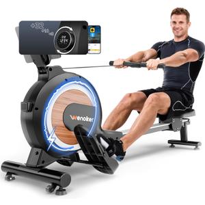 WENOKER Rowing Machine, Magnetic Rowing Machine for Home, Upgraded 32-Levels Resistance with Smart Electronic Knob, 350 LBS Weight Capacity, Compact Rower Machine Easy Assembly, App Supported