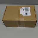 Minamzee 1/12 Dollhouse Wardrobe Closet, Miniature Wooden White Flower Pattern Wardrobe with 3Pcs Clothes Hangers, Magnetic Double Doors Dollhouse Closet for Bedroom Livingroom Furniture Accessory