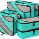 BAGAIL 6 Set Packing Cubes,Travel Luggage Packing Organizers (The Turquoise)