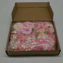 210 Pcs Mini Silk Flower Heads Small Pink Fake Rose Daisy Faux Flowers Bulk for Crafts Artificial Loose Fabric Flowers Heads Sunflower Bulk for Wedding Hair Cap Dresses Decorations (Light Pink Mixed)