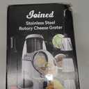 Joined Rotary Cheese Grater with Handle - Mandoline Slicer with 3 Stainless Steel Drum Blades-Vegetable Slicer Walnuts Grinder Cheese Shredder Round Mandoline with Peeler (Large)