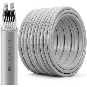 Relaxweex 100' 4/0-4/0-4/0 Aluminum SEU Service Entrance Cable with Ground, Aluminum SEU Cable 600V Service Entrance Wire, Underground Direct Burial Wire for Mobile Homes & Home Services