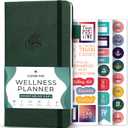 Clever Fox Wellness Planner - Weekly & Daily Health and Wellness Log, Food Journal & Meal Planner Diary for Calorie Counting, Notebook for Medical Condition Tracking  Pocket size (Forest Green)