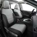 RISINGSTAR Faux Leather Seat Covers, for 2019-2025 Toyota Rav4 Hybrid XSE SE Plug-in Prime (2019-2025 Prime/Hybrid XSE/SE/Plug-in, Black&Gray)