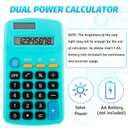 18 Pieces Bulk Pocket Size Student Function Calculator Mini Colorful Basic Solar Battery Calculator for Christmas Student School Gifts Home Office Desktop Accounting Tools