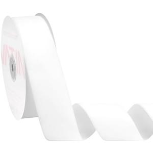 VATIN White Velvet Ribbon 1-1/2" White Premium Plush Velvet Woven Edge Ribbon for Christmas Tree,Gift Wrapping,Flower Bouquet,Wreath Decorations,Bow Making- 25 Yards