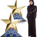 Thyle 2 Pcs 25'' Ramadan Eid Star Cardboard Cutout Decoration Stand up Life Size Ramadan Eid Islamic Religious Theme Party Decor Star Backdrop Photo Prop Standup for Religious Celebration Party Supply