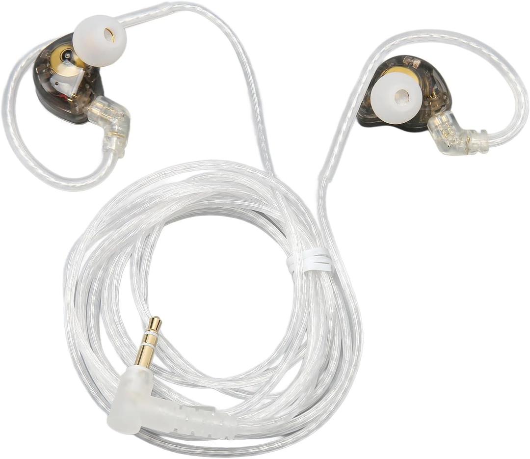 Gugxiom ZS10 Pro X in Ear Monitor Headphone, Silver Plated 0.75mm 2Pin Wired in Ear Earbuds Headphones, 1DD+4BA Hybrid Driver