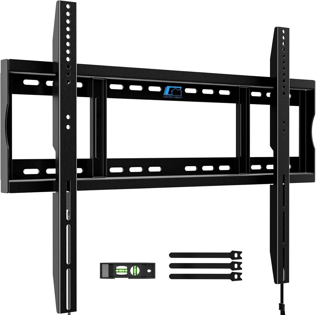 HOME VISION Heavy Duty Fixed TV Wall Mount Holds up to 264Lbs, for Most 42-100 inch Flat Curved TVs Wall Mount Bracket Fits 16"/18"/24" Studs VESA 800x600mm Low Profile Space Saving for LED OLED LCD