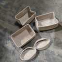 5-Pack Small Woven Rope Storage Baskets – 2 Sizes Organizer Bins for Closet, Shelf, Bookshelf, Nursery, Changing Table, Fabric Cube Boxes, Rectangular Shallow Bins for Bathroom, Toy & Home