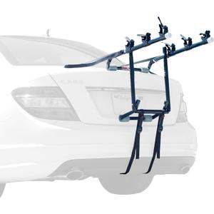 Allen Deluxe 3-Bike Trunk Mount Rack, Blk/ Silver
