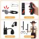 deAO Police Costume for Kids Western Sheriff Cowboy Uniform Costume with Accessories Halloween Costumes for Kids (Small)