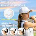 2Pack Womens Criss Cross Ponytail Baseball Cap, Quick Drying UV Protection Breathable Sport Outdoor Sun Hat