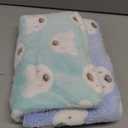 Jetec 2 Pieces Guinea Pig Bed Rabbit Bed Small Animal Hamster Warm Mats Winter Warm for Bunny Hamster Squirrel Hedgehog Chinchilla Small Animal Accessories(Green, Blue,Bear Pattern)