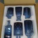 Glass Bud Vase Set of 12, Small Blue Flower Vases for Centerpieces in Bulk, Mini Vintage Vase for Wedding, Home,Table Decoration