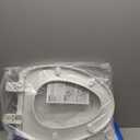 Toilet Seat Elongated, Slow Close Hinges, Four Non-Slip Bumpers, Easy to Install and Clean, Durable Plastic, White Two Sets of Mounting Parts Included