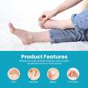 Povihome Toe Sleeves, Toe Protectors, 12 Pack Toe Tube Pads for Hammer Toe, Stubbed Toe, Corns, Calluses Protect (3 Different Sizes, White)