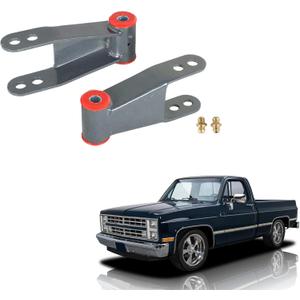 2 Inch Rear Adjustable Leveling Lowering Shackles Drop Kit Replacement for 1973-1987 C10