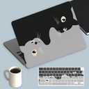Compatible for MacBook Pro 16 inch Case 2026 M5, 2021-2025 M4 M3 M2 M1 Pro/Max Chip A3429 A3428 A3403 A3186 A2991 A2780 A2485, Protective Plastic Hardshell Case & Keyboard Cover, Two Cats