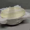 Pasta Bowls Set of 4, Ceramic 24.5oz Serving Salad Bowl, Large 8.5 inch Wide Shallow Soup Bowls with Wavy Rim, Easy to Clean, Oven Microwave Dishwasher Safe for Fruit Pasta Salad Dinner -Beige