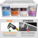 Homyrium Trading Card Storage Box Toploaders for Cards with 12 Dividers Hard Plastic TCG Card Storage Box, Card Organizer Portable Large Card Case Fit For 2000 Standard Cards (White)