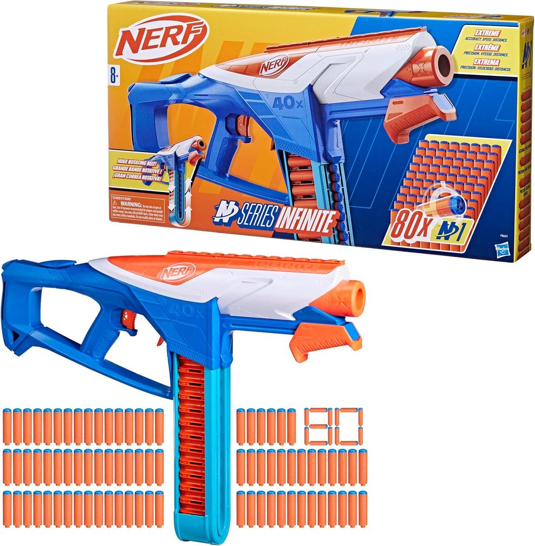 Hasbro Nerf N Series Infinite Blaster, Perfect for Kids and Adults High-Speed Outdoor Play, Standard
