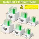 PPH-Sisy 3 PCS Buffet Risers Display Stands, Food Risers with Love Design, Acrylic Risers for Display for Food, White Dessert Table Display Set for Party, Acrylic Cube Storage Boxes Size (6", 7", 8")
