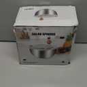 KITHELP Stainless Steel Salad Spinner Large, Vegetables Fruits Wash Bowl with Strainer, Lettuce Spinner Dryer for Efficient Salad Preparation 5.3Qt (Silver)