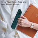 Upgraded Magnetic Phone Grip, Liquid Silicone Soft and Portable, Removable Finger Loop Ring Grip Holder for iPhone, Strong Magnetic Attraction, Compatible with MagSafe Phone Case, Dark Green