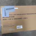 Metal Full Size Loft Bed with Desk and Storage Shelves,Heavy Duty Loft Bed Frame with Safety Guardrail for Kids Boys Girls,Space Saving,Full,Black