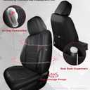 FREESOO Black Car Seat Covers Full Set - Faux Nappa Leather Seat Covers for Cars, with Front Seatbelt Pads, Waterproof Breathable Cushion Protectors Fit for Most 5 Seats Automative Sedans SUV Trucks