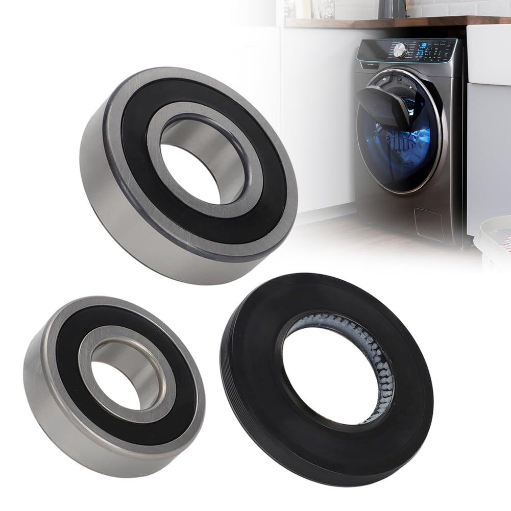 Upgraded Washer Tub Bearings and Seal Kit Replacement Parts for DC62-00156A 6601-002632 6601-002516, Compatible with Samsung WF431ABP WF45R6100AW WF45R6100 & More - for Quieter Performance (Black)