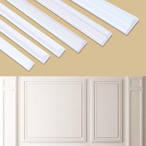 Soengsau Peel and Stick Accent Wall Molding, 393.7"L x 1.6"W Lightweight Self-Adhesive Chair Rail Trim for Interior Decoration