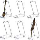 6 Pcs Transparent Acrylic Spoon Pen Display Stand Rack, 3.8x2.56x1.57inch