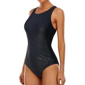 beautyin Women's One Piece Athletic Racerback Swimsuit Slimming Bathing Suit, 2XL