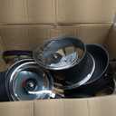 T-Fal Ultimate Hard Anodized 12-Piece Ceramic Nonstick Cookware Set, Oven Safe Up to 400F, Ceramic Pots and Pans Set, Frying Pans, Saucepan, Stockpot, Cooking Utensils, Stone
