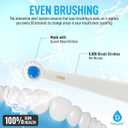 Pursonic Rotating Electric Toothbrush for Adults with 3 Brush Heads - Toothbrush Electric with 3 Cleaning Modes - USB Rechargeable Toothbrush with 2 Minute Smart Timer (White)