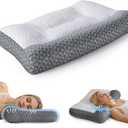 Cervical Neck Pillow for Sleeping - Ergonomic Side Sleeper Pillows for Pain Relief, Contour Cervical Pillow for Neck Support, Orthopedic Memory Foam Pillows for Side Back Stomach Sleepers (26x15)