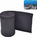 60 inches Trolling Motor Cable Organizer Sleeve with Magic Tape, Cuttable Neoprene Cord Organizer Cable Protector (Black)