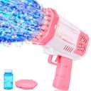 Sloosh Bubble Machine Toy for Kids, Rocket Shape Bubble Gun for Kids Ages 4-8, Gifts, Adults, Party Favors, Summer, Wedding, Easter