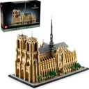 LEGO Architecture Notre-Dame de Paris Replica, Architectural Model Kit, Collectible Building Set for Adults, Build and Display Souvenir, Gift Idea for Lovers of History, Travel and Art, 21061