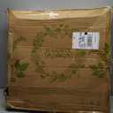 32-Inch Boxwood Wreath, Artificial Boxwood Wreath Front Door Wreaths Artificial Spring Summer Greenery Hanging with A Plaid Bowand Sash for Front Door Wall Hanging