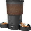 SURDY 3L Automatic Cat Feeder 2 Bowls, 2.4G/5G WiFi Smart Cat Food Automatic with App Control, Feeder for Cats/Dogs, Timed Pet Feeder Programmable 1-10 Meals, 10s Meal Call (5L)