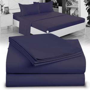 Twin XL 100% Microfiber Double Brushed Sheet Set - Extra-Soft & Wrinkle-Free - 15" Deep Pockets, 39" x 80" - Ideal for Dorms, Hospitals & Split King Beds - 3 PC Set (Twin XL, Navy) Twin XL 100% Microfiber Double Brushed Sheet Set - Extra-Soft & Wrinkle-Free - 15" Deep Pockets, 39" x 80" - Ideal for Dorms, Hospitals & Split King Beds - 3 PC Set (Twin XL, Navy)