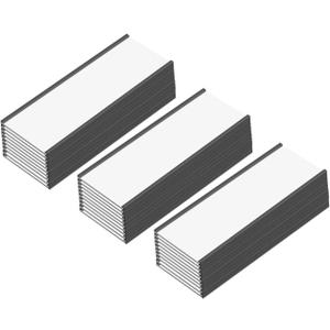 C Channel Magentic Label Holders 2x5.5 Inches with Paper Inserts and Clear Plastic Protectors,Magnetic Data Card Holders File Cabinet Labels,Pack of 50