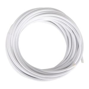 Helunsi 32.8ft Cloth Covered Lamp Cord, 18 AWG 2 Conductor White Vintage Electrical Cord Braided Electrical Wire, 18 Gauge Round Rayon Fabric Covered Wire for DIY Antique Industrial Lighting Project
