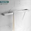 Brushed Bathroom Hardware Accessories Set 4 Pieces Brushed Nickel Towel Bar Set, 23.6 Inch Towel Rack Set SUS304 Stainless Steel Bathroom Set,Wall Mounted