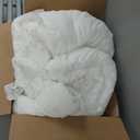 Queen Comforter Set White, 3 Pieces Lightweight Comforters Queen Size Quilted Bedding Sets, All Season Breathable Solid Down Alternative Comforter with 2 Pillowcases, Bed Set Gift for Home