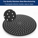 NearMoon Rain Shower Head, Ultra-Thin Design-Pressure Boosting, Awesome Some Experience, High Flow Stainless Steel Rainfall Head (16 Inch, Matte Black)